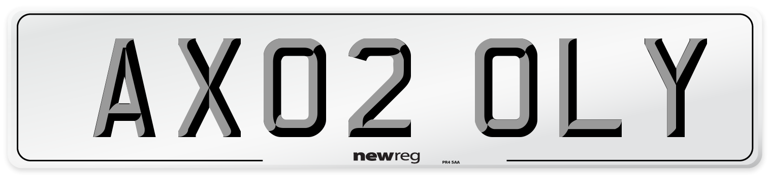 AX02 OLY Number Plate from New Reg